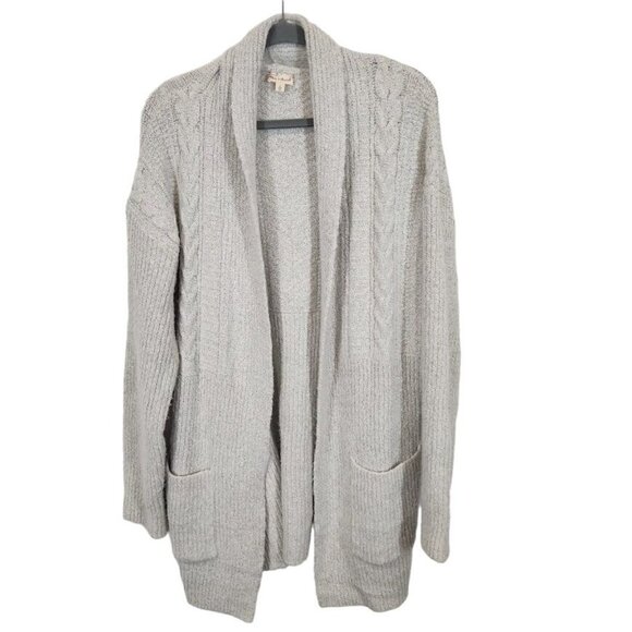 Hem‎ & Thread Cable Knit Longline Cardigan in Gray - Size Large - Picture 1 of 8